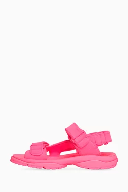 Buy Balenciaga Pink Tourist Sandals in Technical Fabric for Women in UAE Ounass