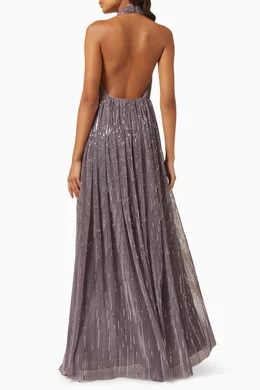 Haley formal new arrivals shimmering metallic dress