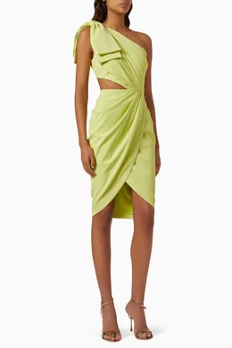 One shoulder wrap dress 2025
