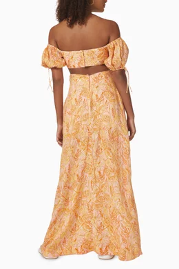 Dress the population sales yellow reese maxi