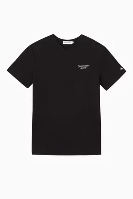 Calvin klein black v neck t shirt hotsell