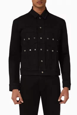 Buy Neil Barrett Black Jean Jacket in Denim for Men in UAE Ounass