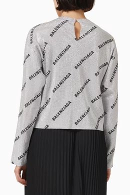 Balenciaga cardigan logo deals