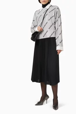 Balenciaga sweater womens silver clearance