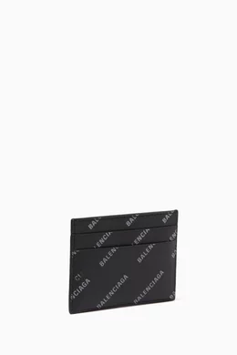 Buy Balenciaga Black Logo Cash Card Holder in Leather for Women in