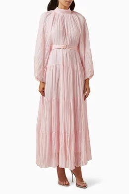 Balloon sleeve maxi dress clearance