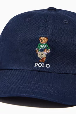 Buy Polo Ralph Lauren Blue Polo Bear Ball Cap in Cotton for Boys