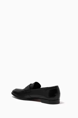 Buy Bally Black Webb Loafers in Smooth leather for Men in UAE Ounass