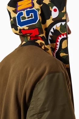 Bape military shark 2025 hoodie