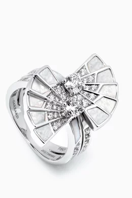 Diamond and pearl sale rings in white gold