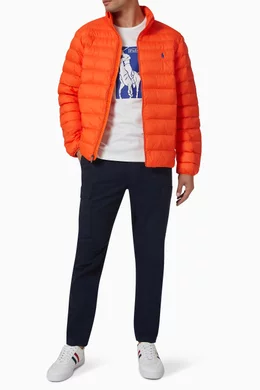 Orange polo bubble jacket discount