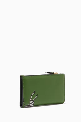 Buy Kate Spade New York Green Small Bi fold Zebra Wallet in