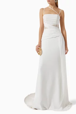 One shoulder vera sales wang bridesmaid dress