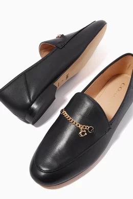 Black leather loafers shop womens