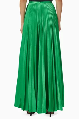 Pleated metallic hot sale crepe skirt