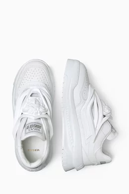 Buy Versace White Odissea Sneakers in Leather for Women in UAE