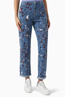Armani paint splatter best sale jeans
