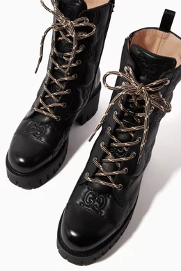 Gucci lace up boots top