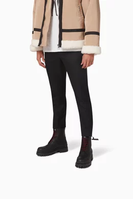 Cara shearling lace top up boots