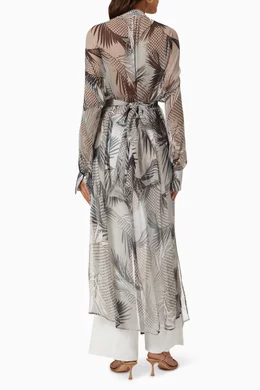 Buy NIILI Multicolour Eli Palm print Shirt Dress for Women in UAE Ounass