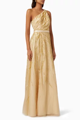 One shoulder 2025 sequin gown