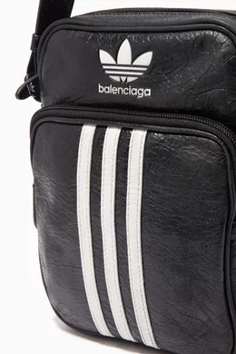 Buy Balenciaga Black Adidas Small Crossbody Messenger Bag in Leather for Men in UAE Ounass