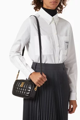 Buy Burberry Black Small Lola Camera Bag in Quilted Leather for