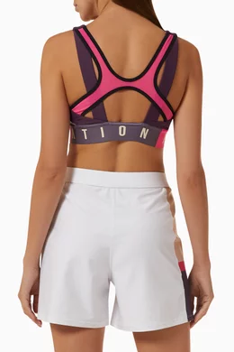 Buy P.E. Nation White Motion Sports Bra in Recycled Fabric for Women in UAE