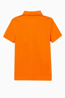 Orange polo shirt deals front and back
