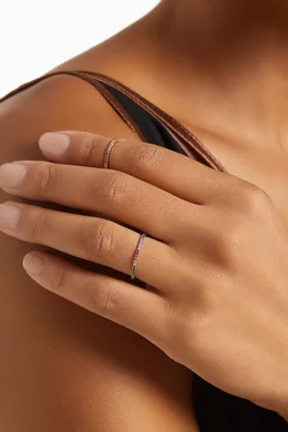 Rainbow micro store diamond ring