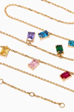 Rainbow store rock necklace