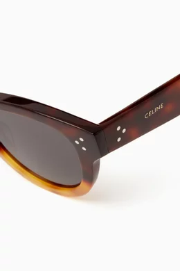 Buy Celine Brown Baby Audrey Sunglasses in Acetate for Women in