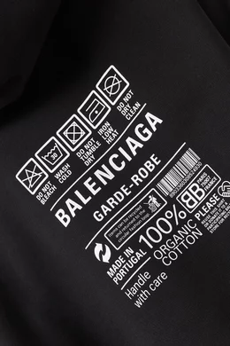 Buy Balenciaga Black Medium Fit Hoodie in Cotton for Women in UAE Ounass