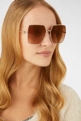Celine square gradient best sale metal sunglasses