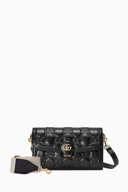 Buy Gucci Black GG Logo Crossbody Bag in Matelass Leather for Women in UAE Ounass