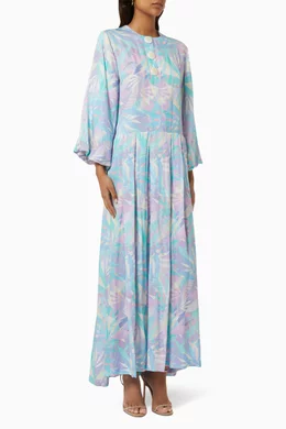 Palm tree print dress hotsell