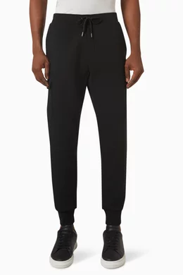 Buy Polo Ralph Lauren Black Cargo Sweatpants in Fleece for MEN in