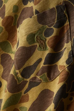 Buy Polo Ralph Lauren Green Camo Print T shirt in Cotton Jersey for Men in UAE Ounass