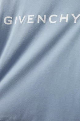 Buy Givenchy Blue Logo Print T shirt in Cotton for Boys in UAE