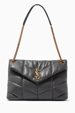 Loulou puffer medium bag in quilted lambskin clearance