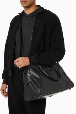 Buy Fred Perry Black Scotch Grain Grip Bag in Pu for Men in UAE Ounass