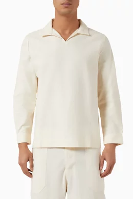 Buy Marane Neutral El Abrazo Shirt in Organic Cotton Blend for Men
