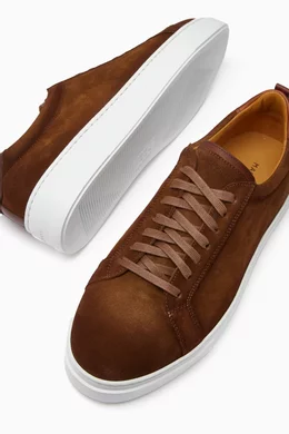 Buy Magnanni Brown Arkolla Sneakers in Suede Leather for Men in