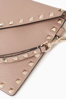 Buy Valentino Garavani Neutral Valentino Garavani Large Rockstud