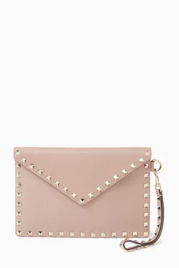 Buy Valentino Garavani Neutral Valentino Garavani Large Rockstud