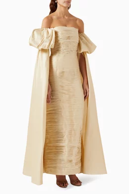 One hand store off shoulder gown