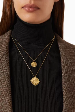 Luv aj evil eye double coin necklace top