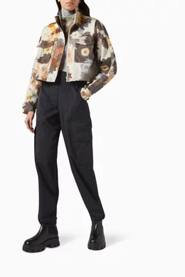 Camouflage cropped sale jacket zara