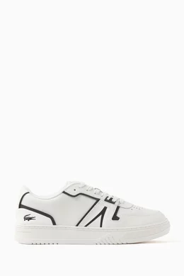 Buy Lacoste White L001 Baseline Sneakers in Leather for Men in UAE Ounass