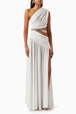 One shoulder greek goddess dress 2025